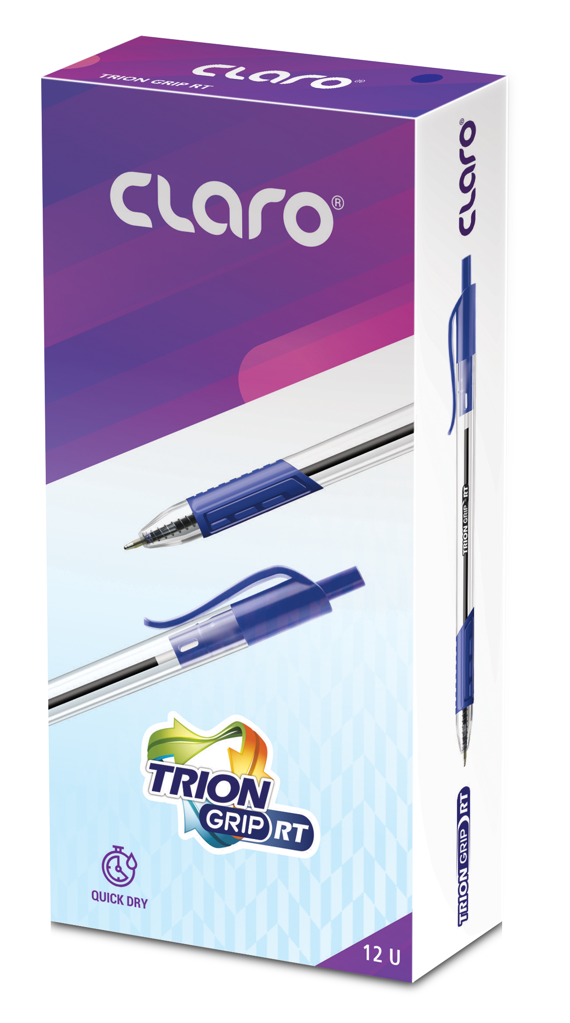 Bút bi claro trion grip rt 0.7mm xanh