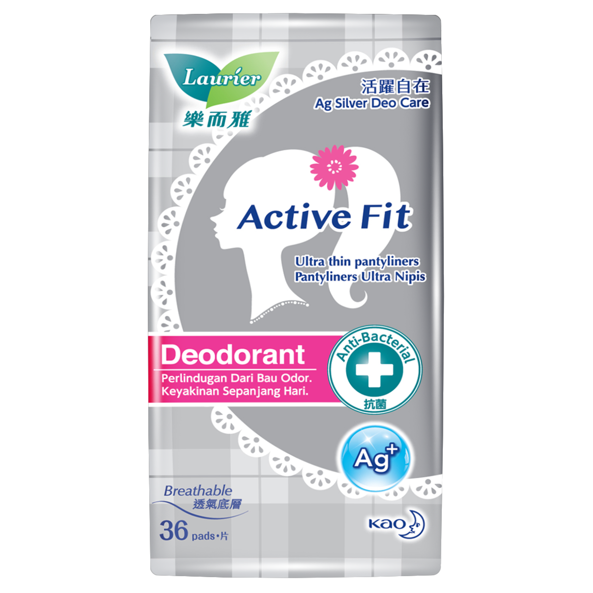 [HCM]Combo 8 Gói BVS Laurier Active Fit Hàng Ngày Phân Tử Bạc 2 Tác Động Kháng Khuẩn 36 Miếng Nhập Khẩu Thái Lan