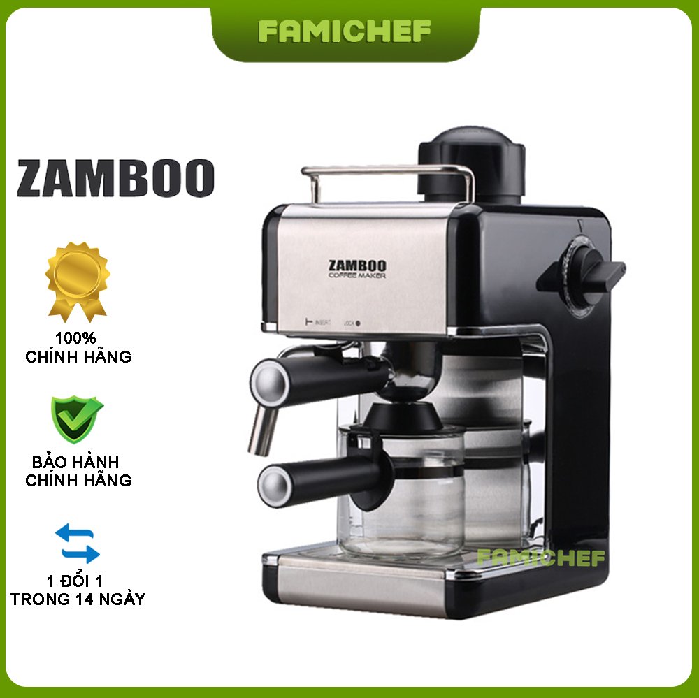 Máy pha cà phê Espresso Zamboo ZB68CF (Tặng kèm 250 gram cà phê)