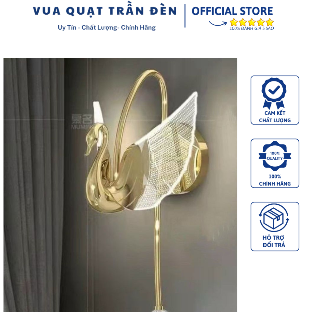 Đèn ngủ treo tường hiện đại dt465tn, đèn trang trí phòng khách,phòng ngủ,cầu thang - vua quạt trần đèn