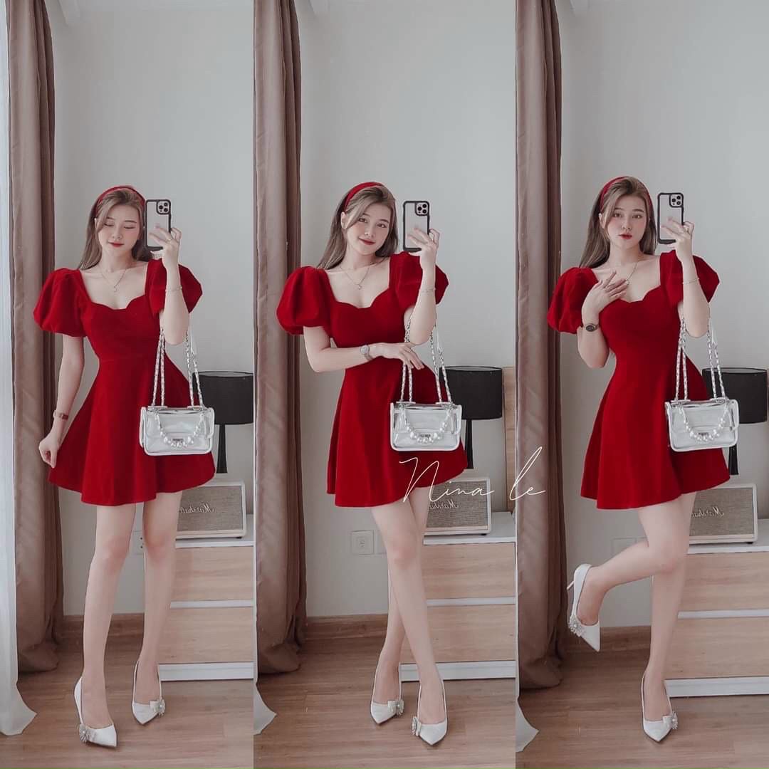8 mẫu đầm đỏ đẹp cực phẩm cho nàng công sở tỏa sáng mùa tiệc tùng