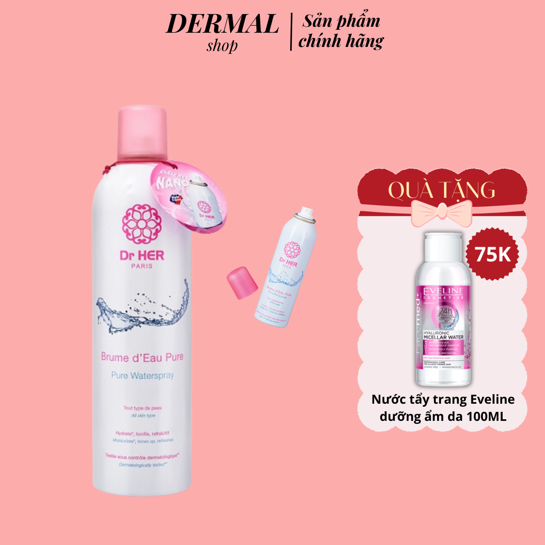 Xịt khoáng cấp ẩm da dr her paris 400ml - pháp