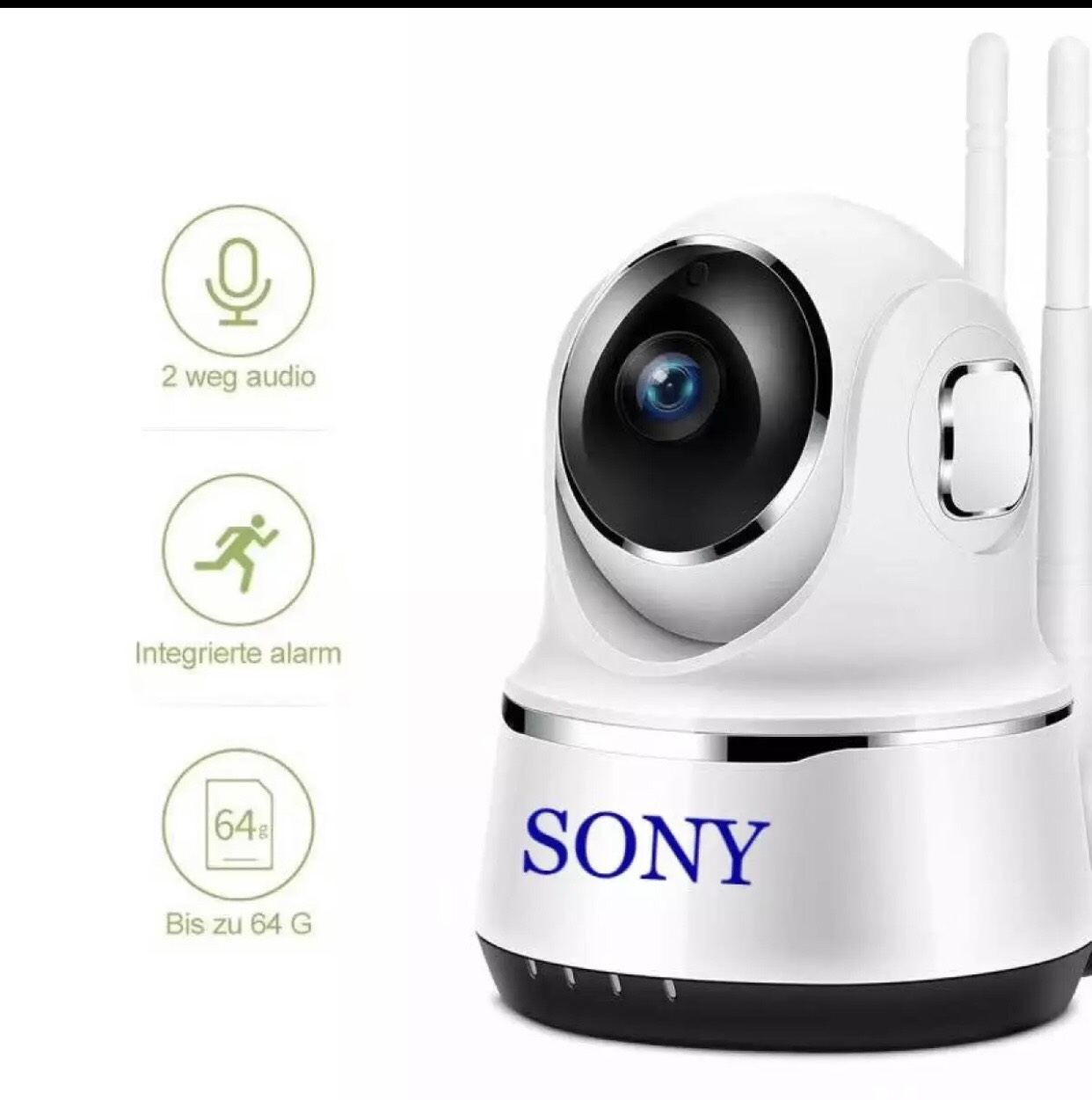 (Combo Thẻ Nhớ 32GB] Camera SONY PAF200 wifi FULL HD-2.0MP trong nhà xoay 360 độ hình ảnh sắc nét nhất sony - Giám sát trẻ nhỏ, thú cưng, ông bà nội, xe cộ - Đàm thoại ghi âm 2 chiều - báo động chống trộm tránh mát tài sản lớn