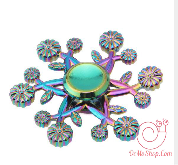Con quay Finger Spinner hoa văn phản quang kim loại
