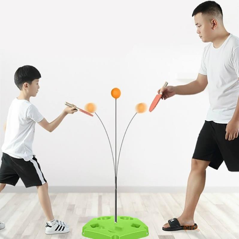 Bộ bóng bàn phản xạ vợt gỗ 3 bóng cho bé - Đồ chơi vận động tập luyện phản xạ tốt trẻ em