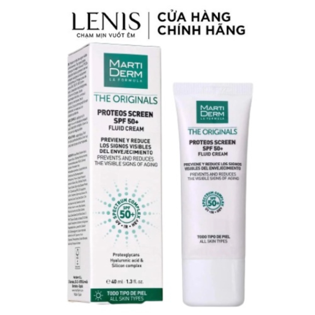 Kem Chống Nắng Martiderm Phổ Rộng Cho Da Dầu, Mụn, Nám Và Tăng Sắc Tố The Originals Proteos Screen SPF50+ 40ML