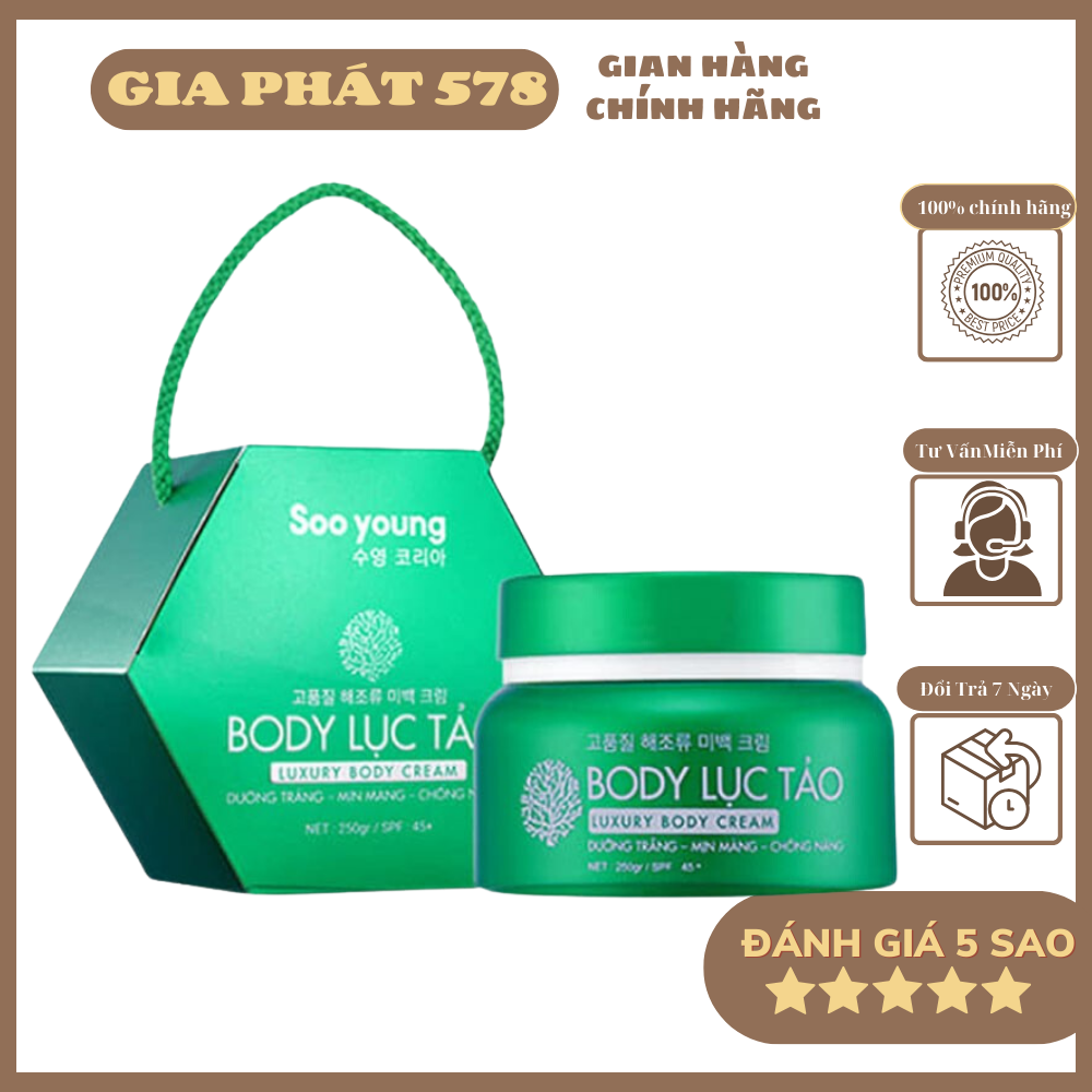 Kem body Tảo Lục, Dưỡng Trắng, Mịn Da