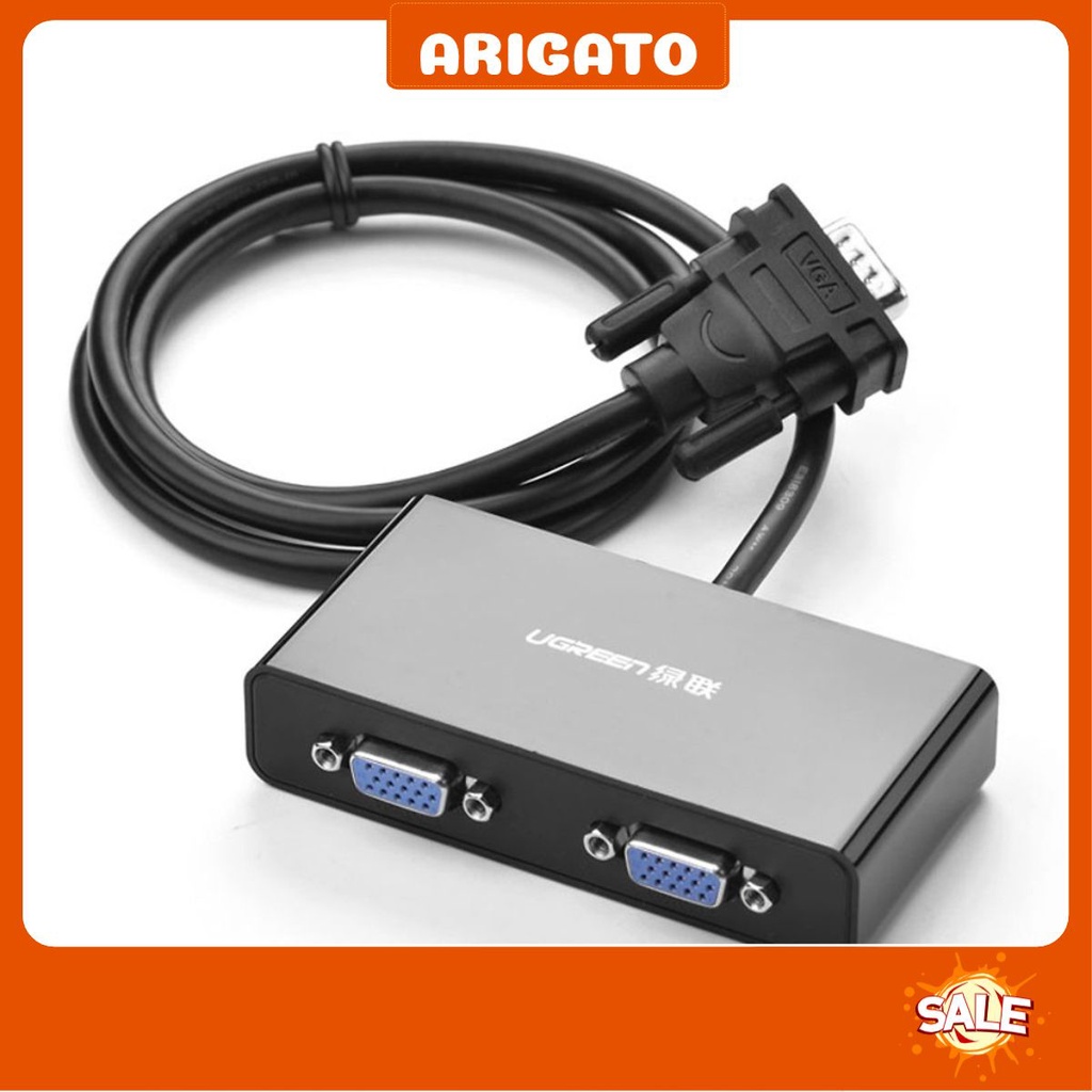 Bộ Chia màn hình VGA Ugreen 1 ra 2 40254 Dtech DT7252 Chính Hãng hỗ trợ nguồn phụ cao cấp ARIGATO
