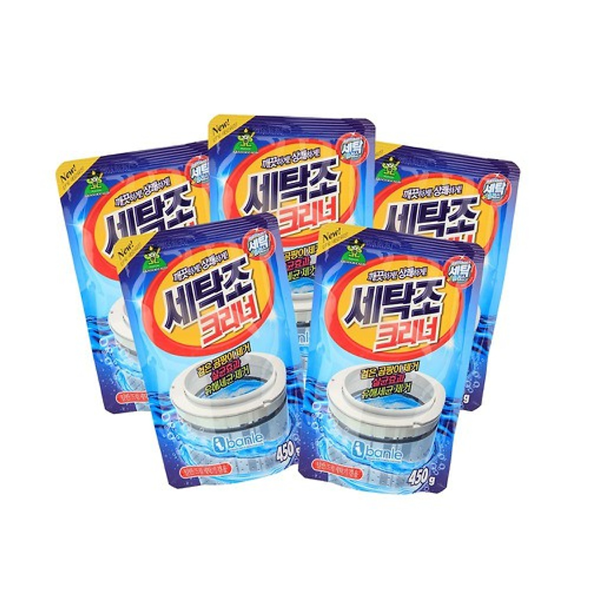 Combo 5 gói bột tẩy vệ sinh lồng máy giặt 450g hàn quốc cao cấp