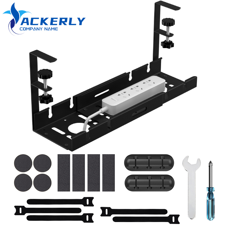 giá đỡ ổ cắm điện，giá đỡ ổ điện，Giá đỡ treo Ổ cắm điện,  Khay Sắp Xếp Dây Có Thể Thu Vào Để Bàn, Khay Cáp Không Khoan Giỏ Để Quản Lý Dây, Quản Lý Cáp Kim Loại Chắc Chắn Dưới Bàn Có Kẹp Cho Gia