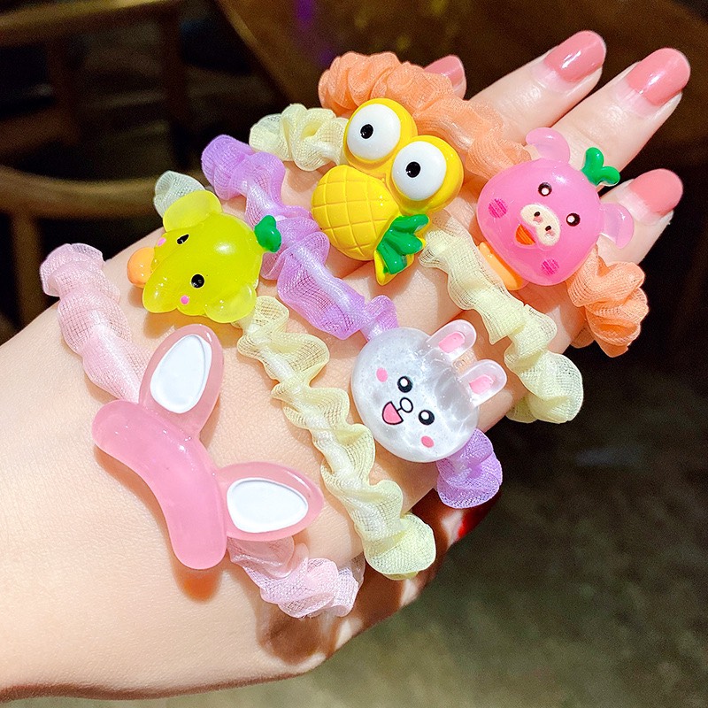Bịch 5 Dây cột tóc hoạt hình dễ thương cho bé
