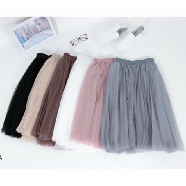 Váy công chúa 3 lớp - chân váy tutu xoè xếp li xinh