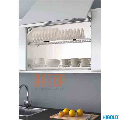 Kệ đựng chén đĩa âm tủ 2 tầng inox 304 cao cấp higold 401012