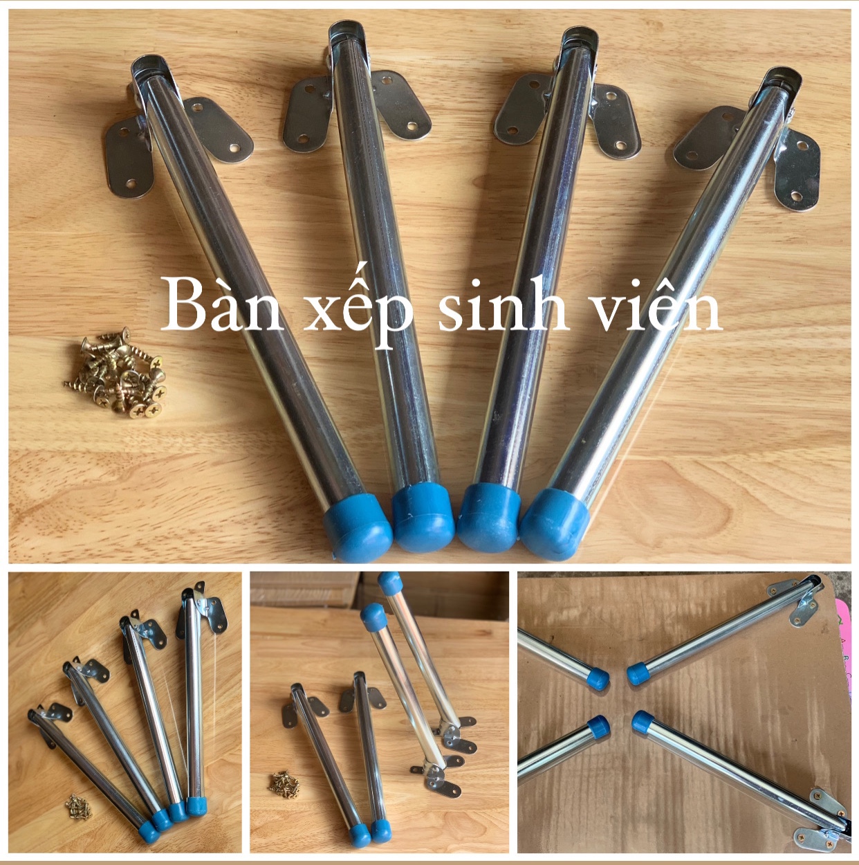 Chân bàn xếp ống cao 28cm