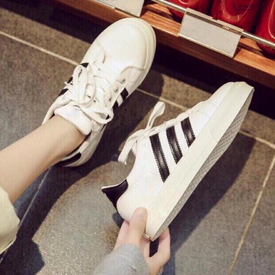 Giày thể thao nam nữ 3 sọc đen trắng