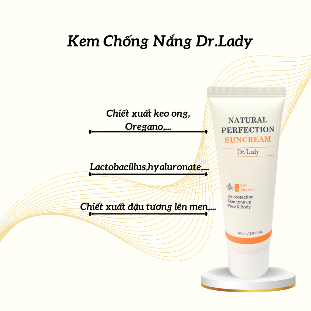 Kem chống nắng Dr Lady Hàn Quốc 60ml SPF 50+