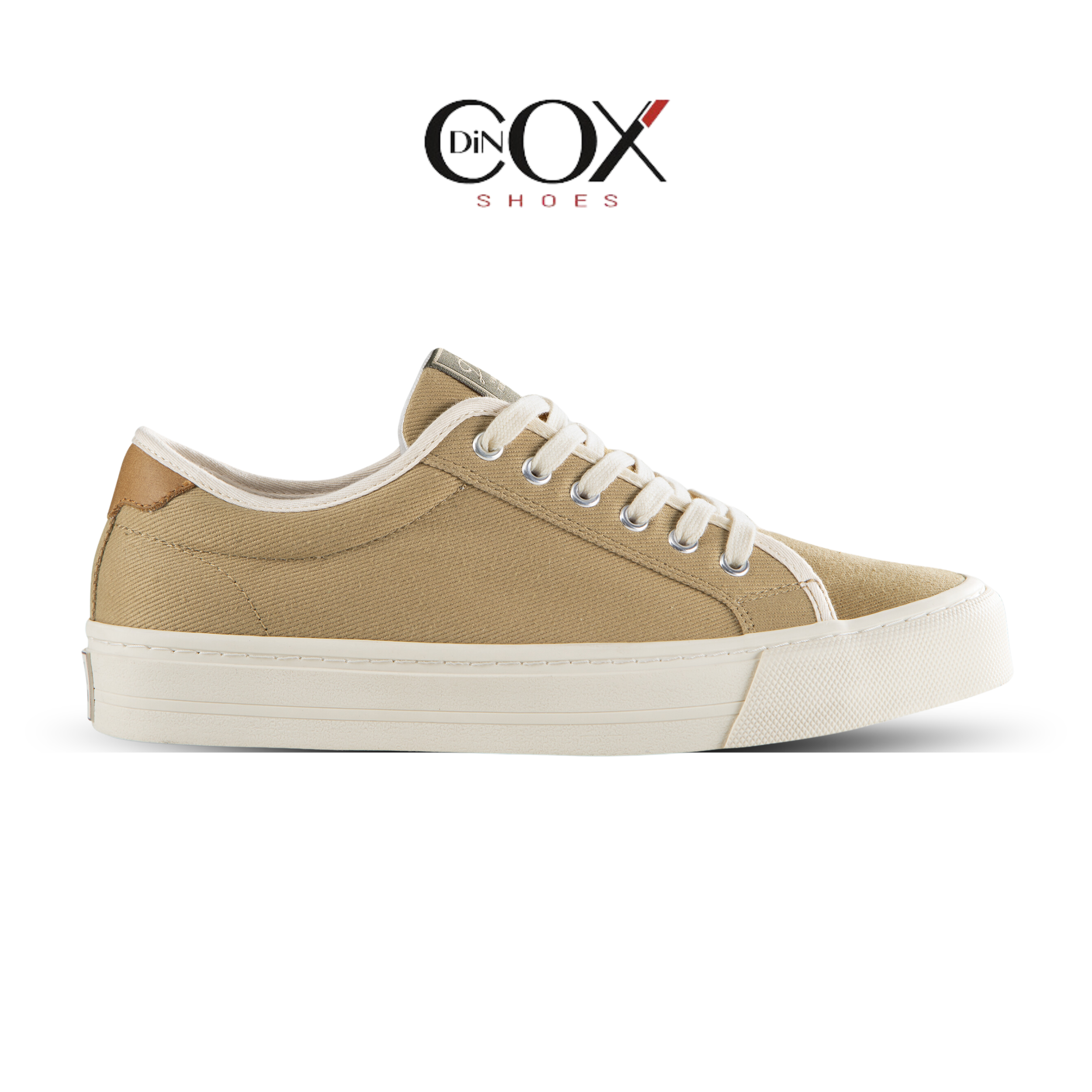 Giày Sneaker Nam Vải Canvas DINCOX E12 YellowSand, Vải canvas, thiết kế Đơn Giản Thanh Lịch. Freeship max toàn quốc.