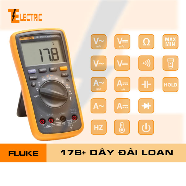 Fluke 17b+ đồng hồ đo điện đo tụ đo tần số đo nhiệt độ fluke 17b + dây đài loan