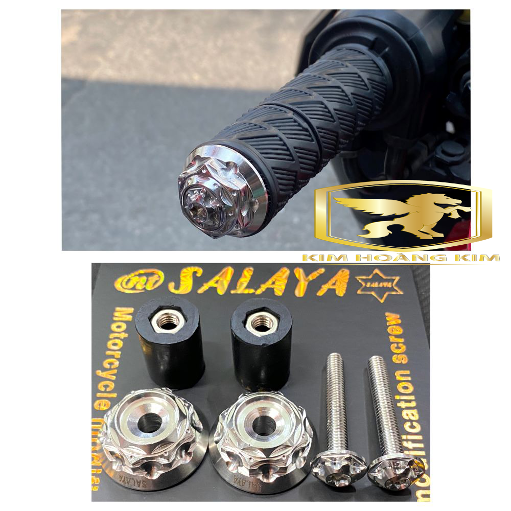 Gù tay lái Salaya S03 Inox 304 gắn phụ kiện xe máy Siêu đẹp , Uy Tín