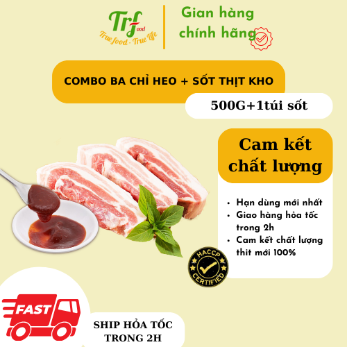 Combo tiện lợi ba chỉ heo và sốt thịt kho