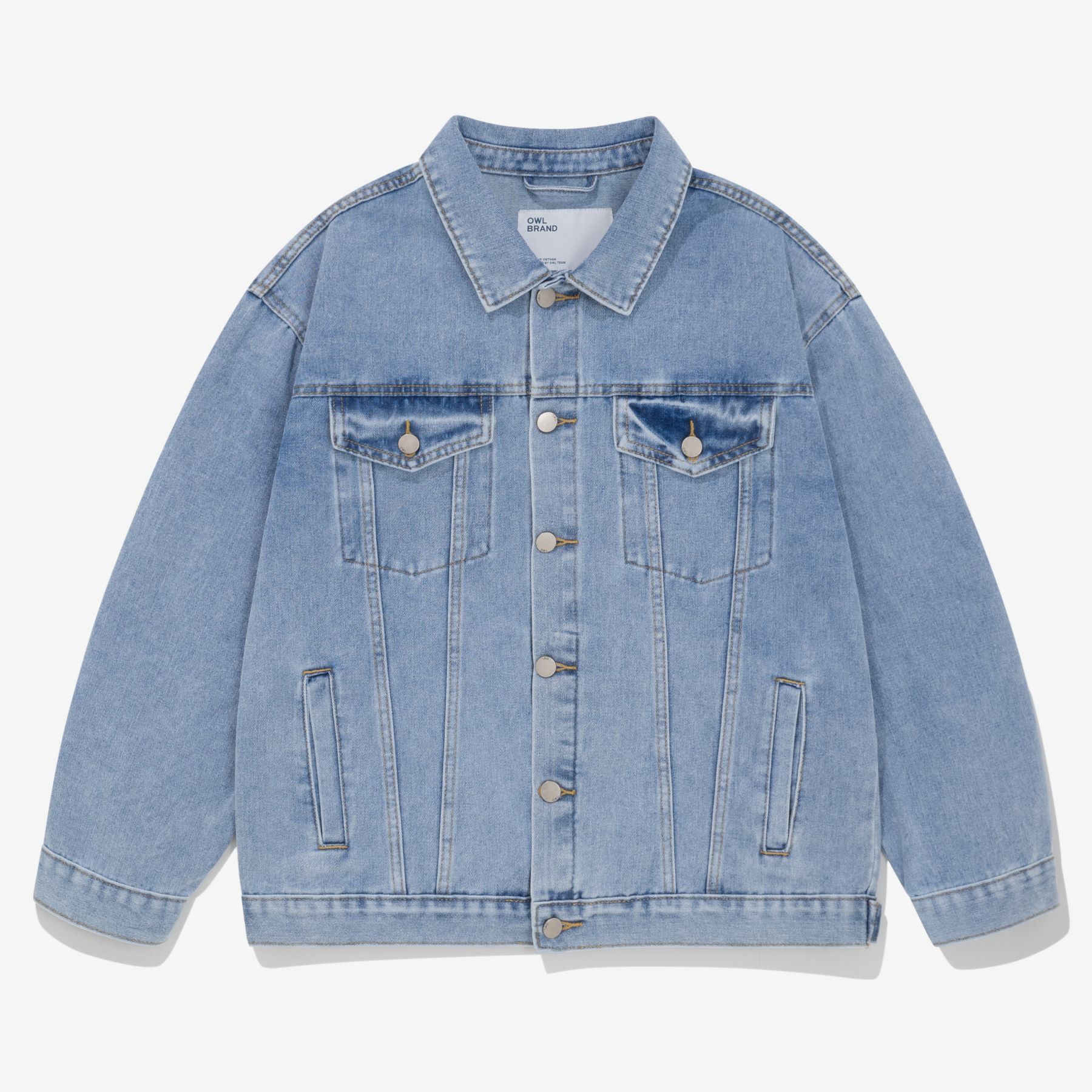 Áo khoác jean Owlbrand AAO/ Xanh nhạt