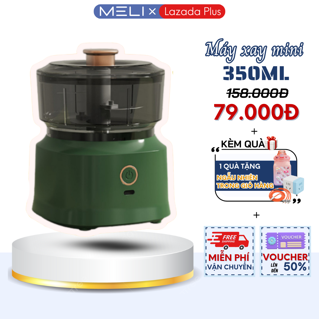 Máy xay thịt, Xay Tỏi Ớt Mini Đa Năng Cầm Tay 350ml, Cối Xay Thực Phẩm Nhà Bếp Sử Dụng Pin Sạc 1200mAh, Nhỏ Gọn Tiện Lợi Phù Hợp Với Mọi Gia Đình