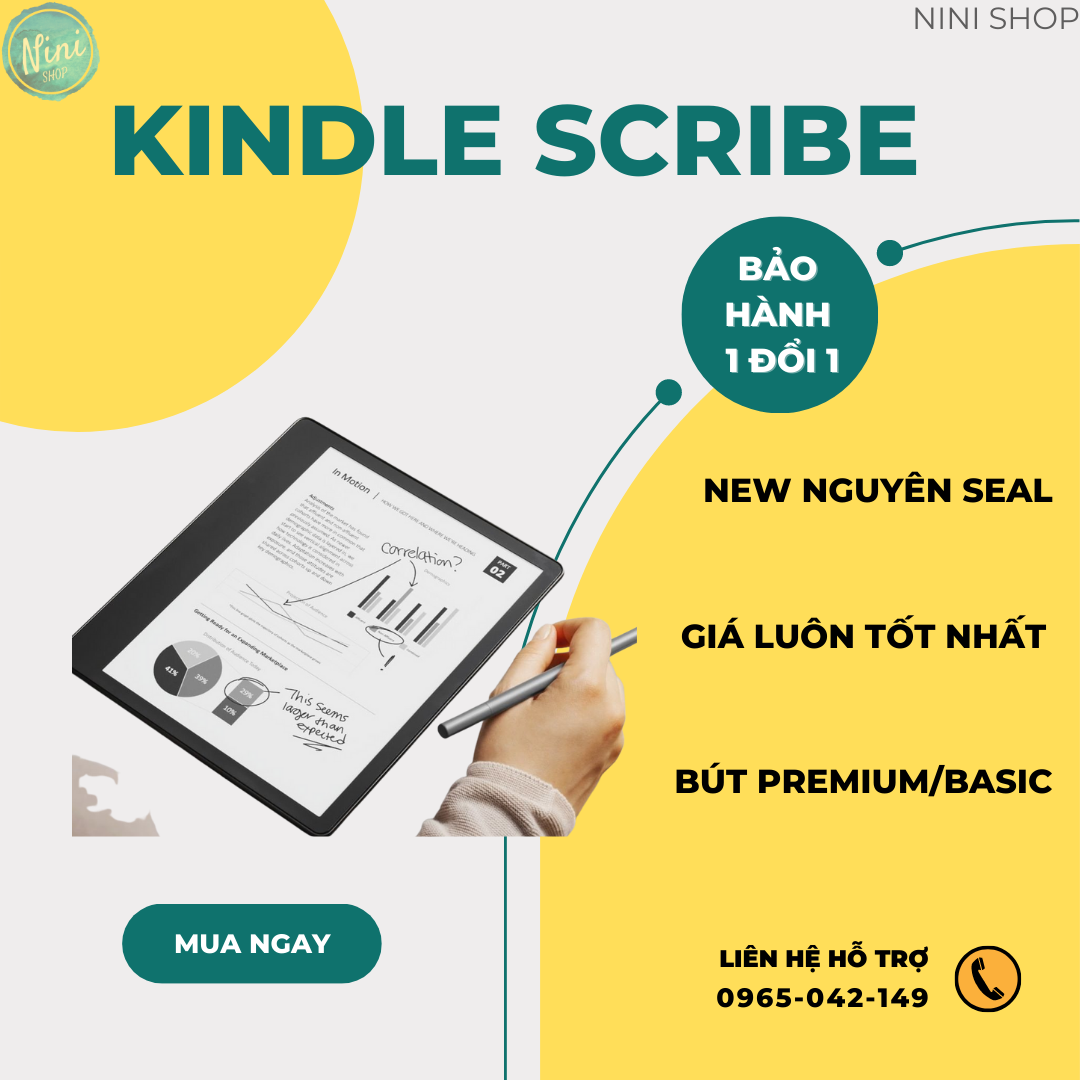 Máy đọc sách và ghi chú kindle scribe mới 100%