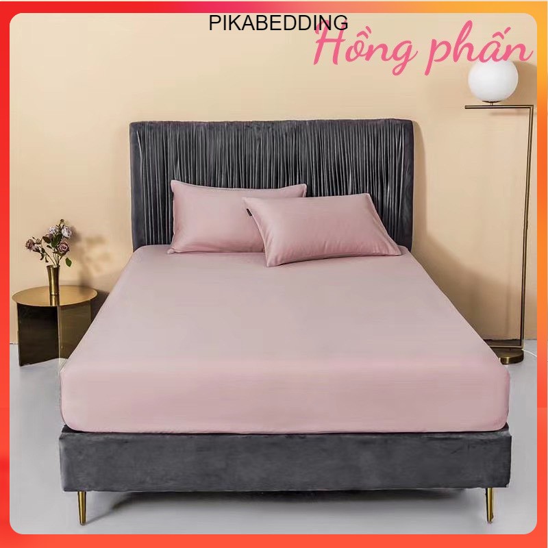 Bộ ga gối lụa tencel trơn 60s cao cấp ga giường lụa mát lạnh - nhiều mẫu lựa chọn