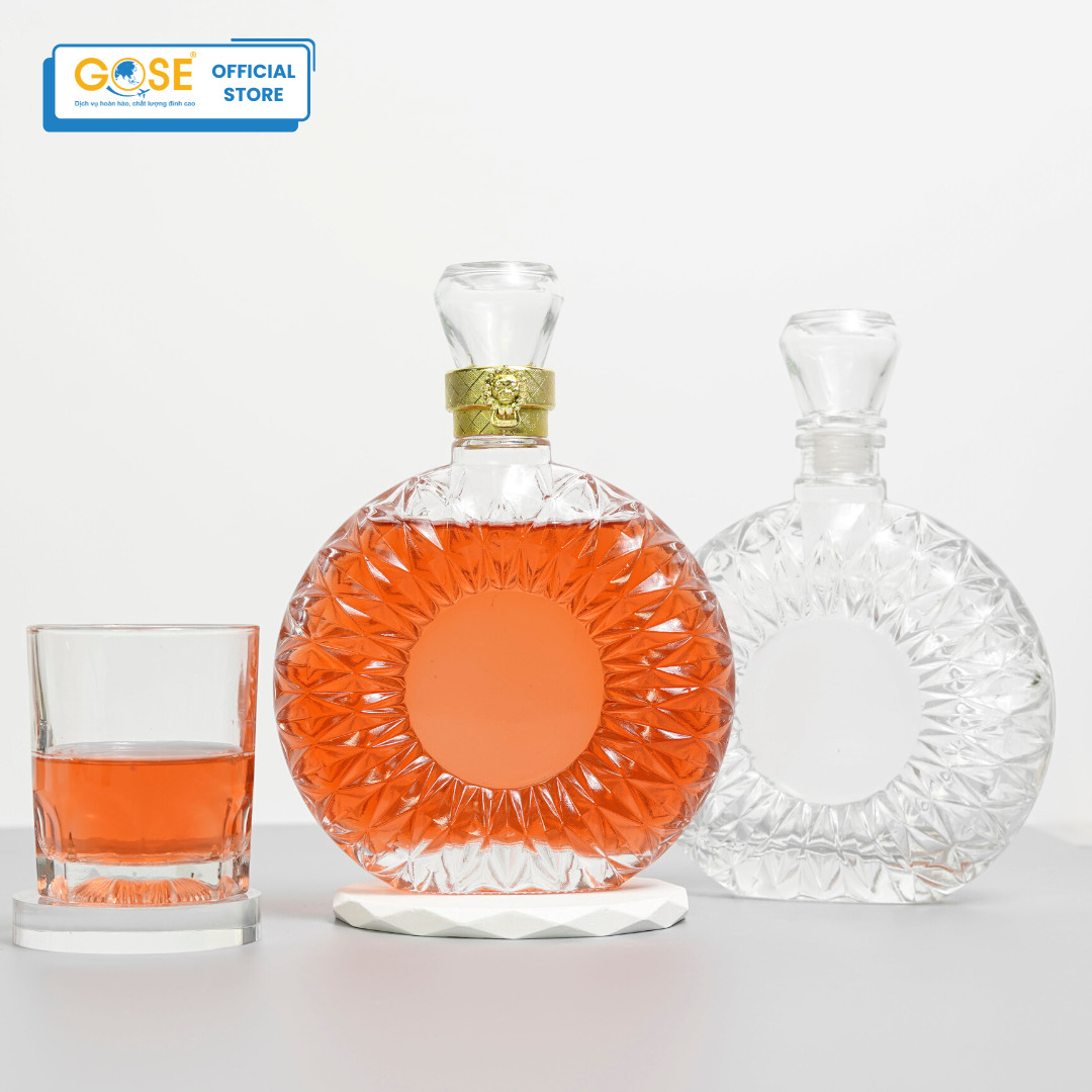 Chai thủy tinh đựng rượu cao cấp GOSE 500ml- Bình đựng rượu mẫu XO cao cấp 500ml