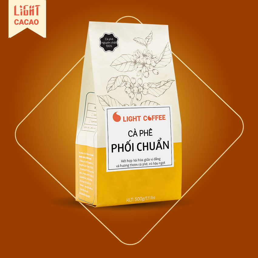 Cà phê Hạt rang Phối chuẩn Light Coffee Gói 500g