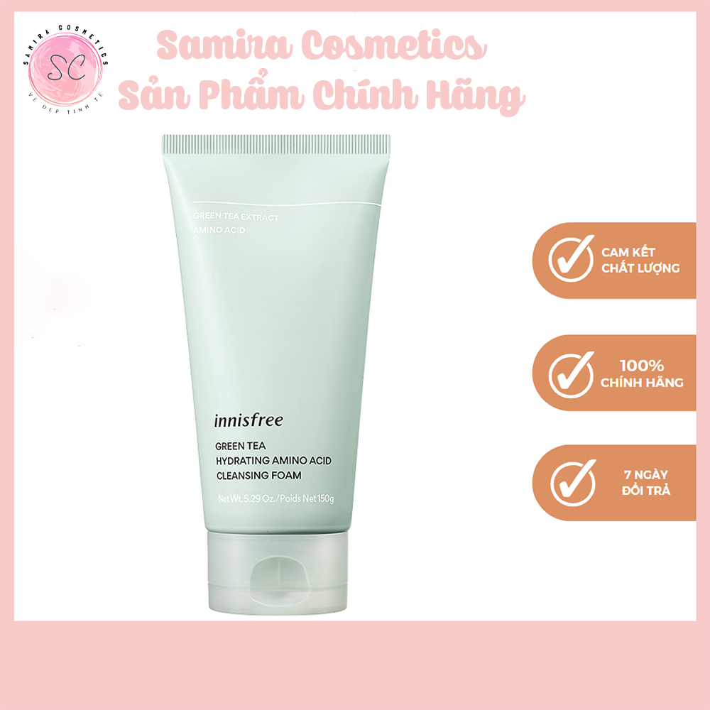 Sữa Rửa Mặt Trà Xanh Innisfree Green Tea Foam Cleanser chiết xuất lá trà xanh Srm 150ml