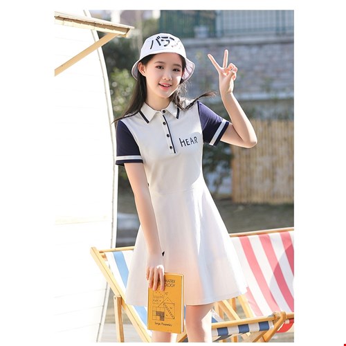 Đầm polo cổ trụ MEO MEO xinh xắn cho bé gái từ 6-15 tuổi