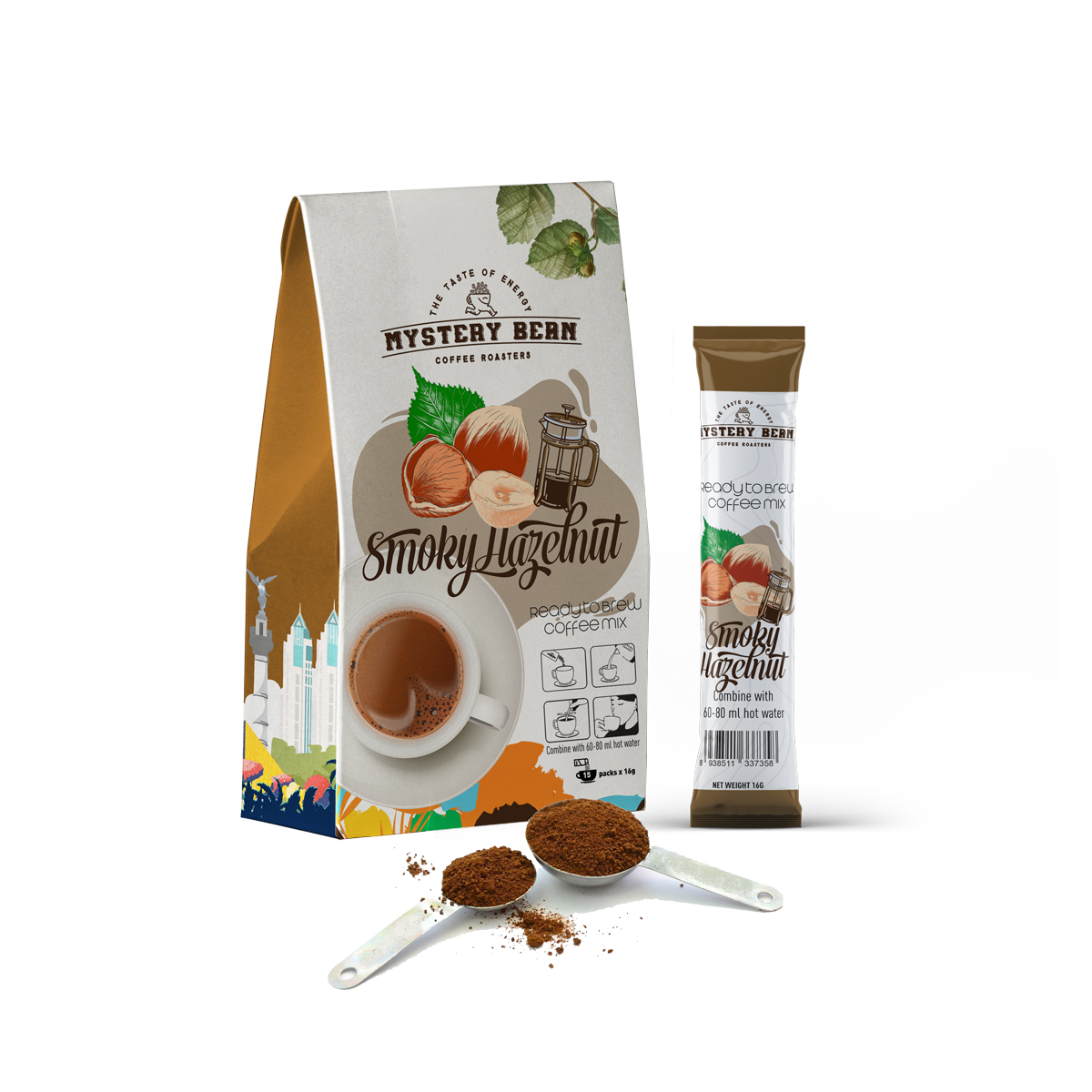 [HCM]Cà Phê Hoà Tan Smoky Hazelnut - Mystery Bean