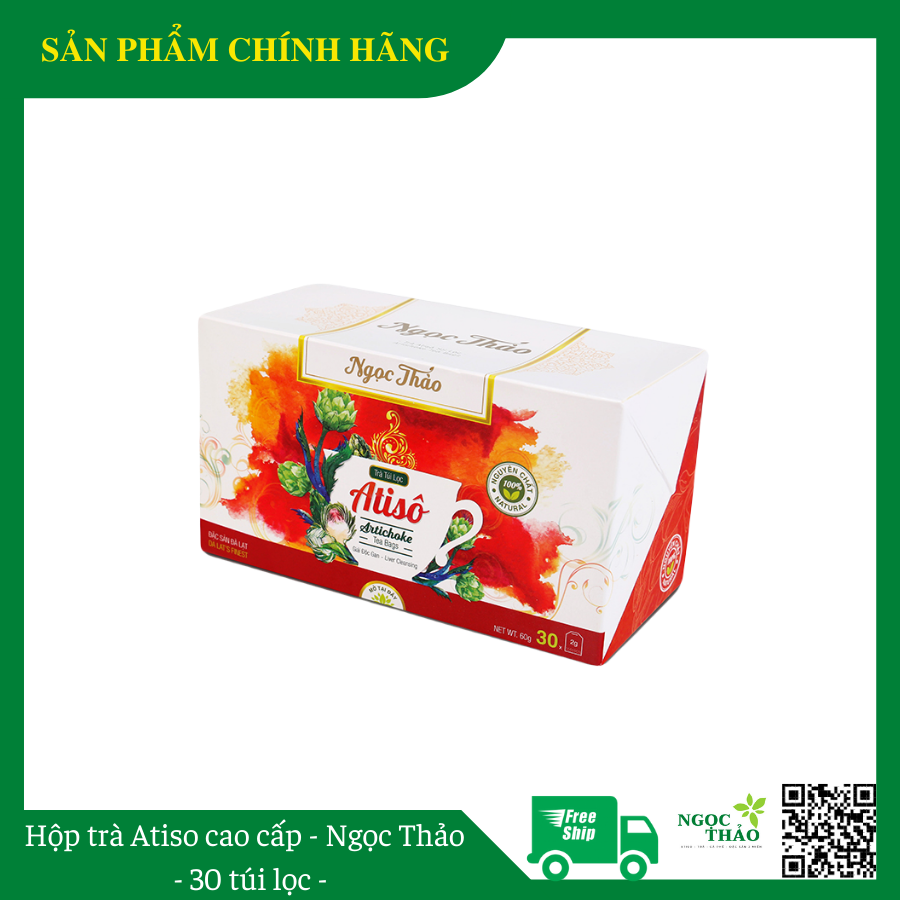 Hộp trà atiso Ngọc Thảo loại cao cấp 30 túi lọc
