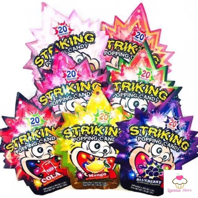 Kẹo Popping Striking Vị Táo (gói 30g gồm 20 gói nhỏ) - Úc