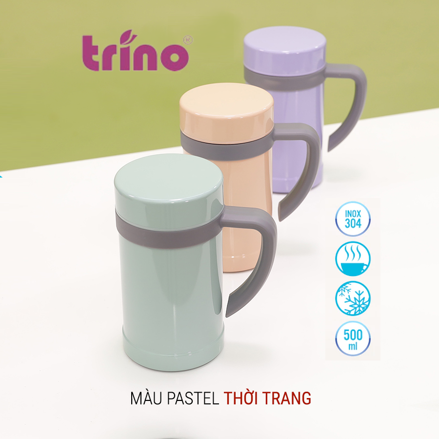 Bình giữ nhiệt Inox có tay cầm Trino 500ml
