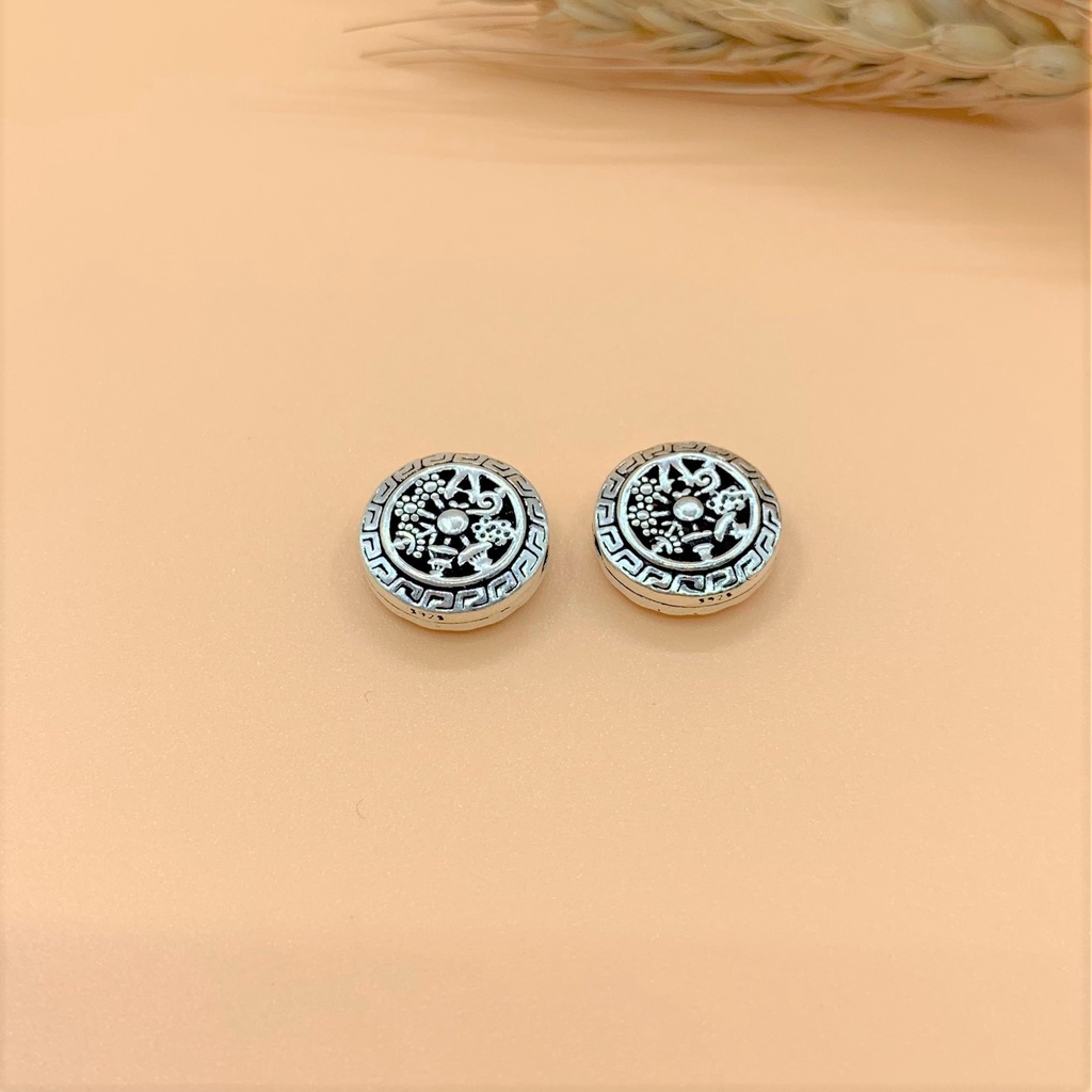 Charm nối pháp luân cỡ lớn bạc thái - charm bạc 925 - mã ca131