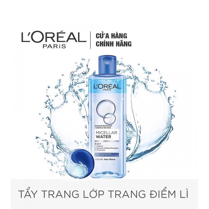 Tẩy Trang L'Oreal Paris Skincare Micellar Sạch Sâu 400ml