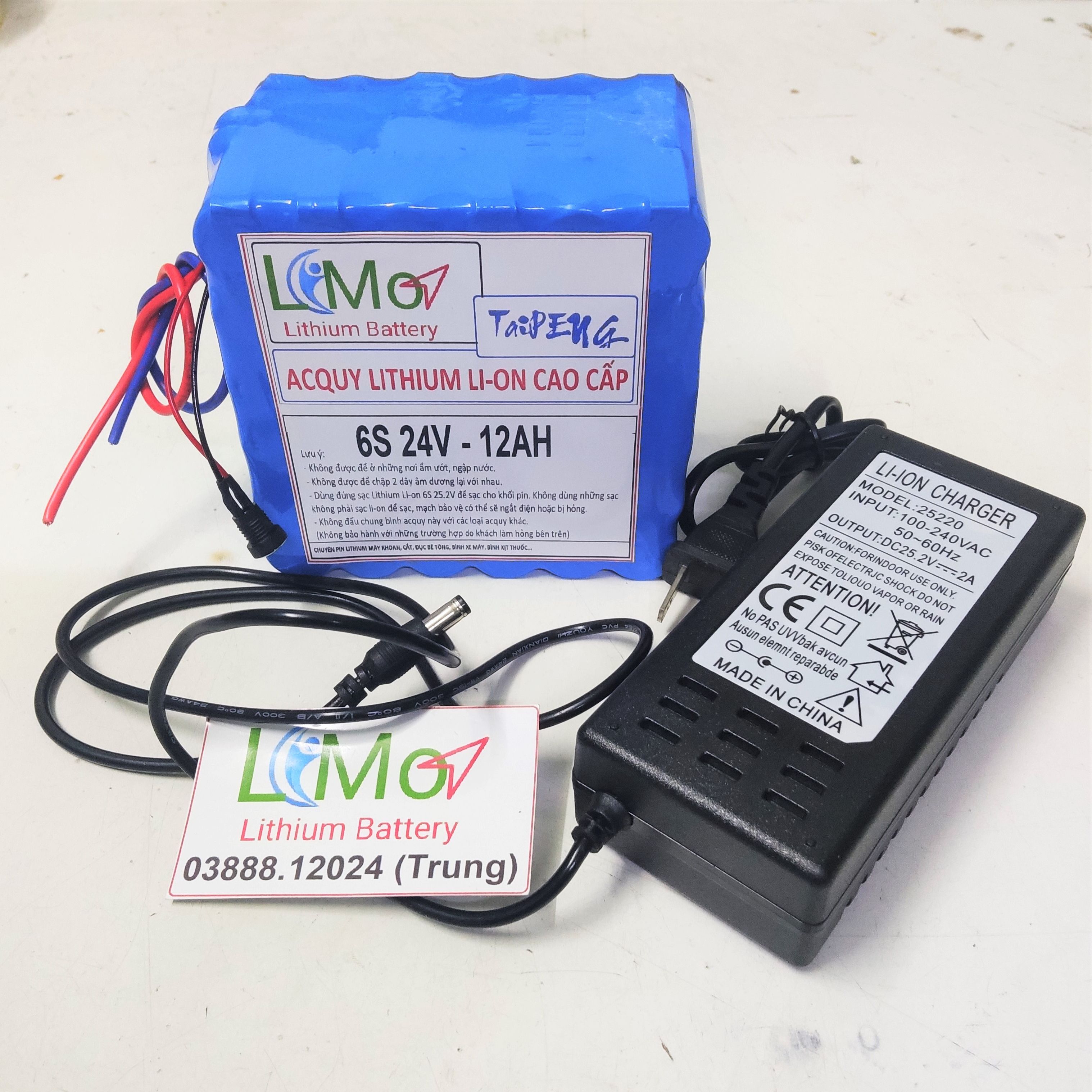 Bình pin 6s 24v 12ah. dùng thay cho acquy xe điện 24v, xe tự chế, thay bình xe điện trẻ em.... được đóng từ 36 cell pin lithium li-on 18650 + mạch bảo vệ 6s 24v 40a cân bằng - limo