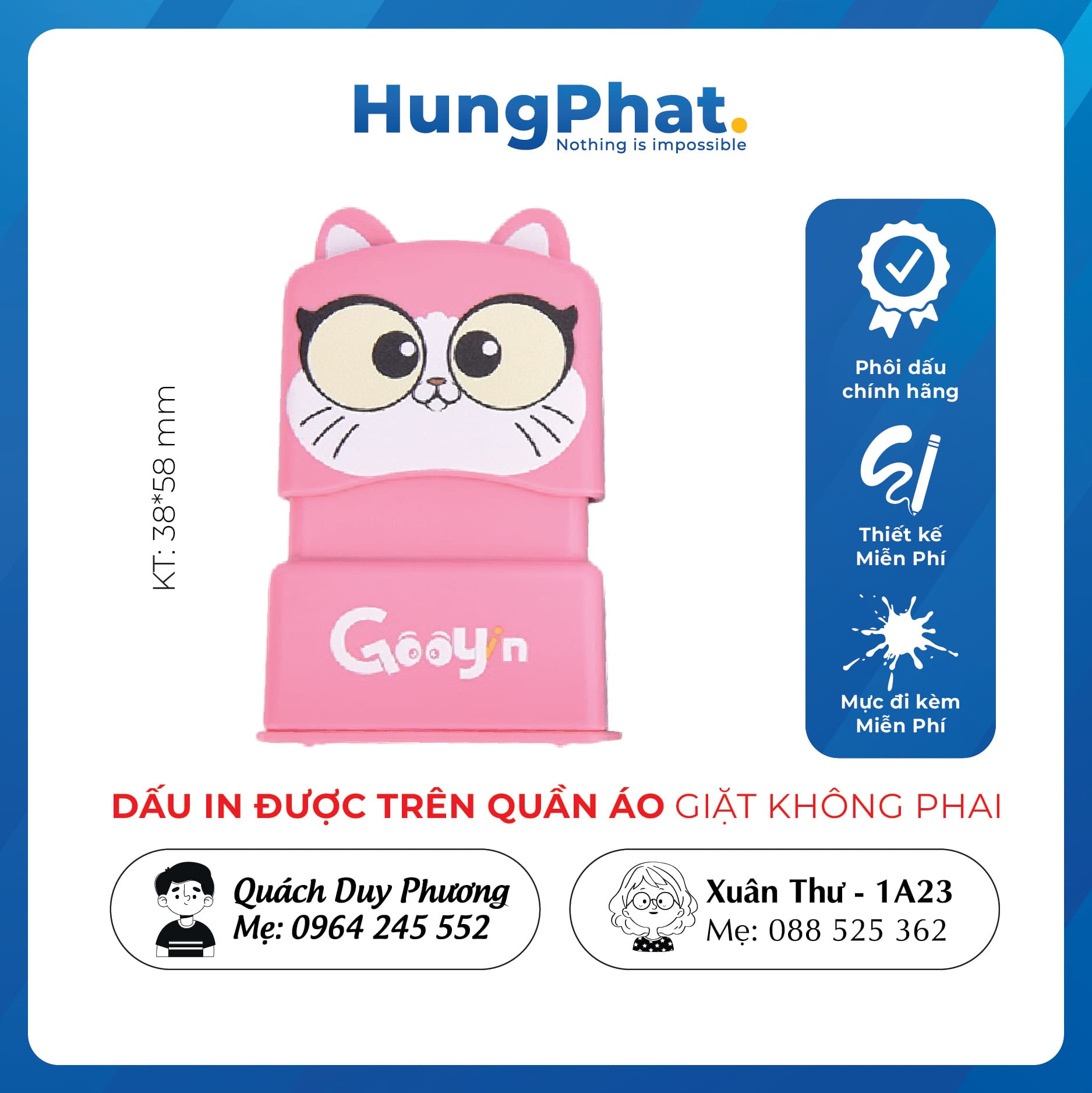 Khắc dấu tên, con dấu hình thú kute