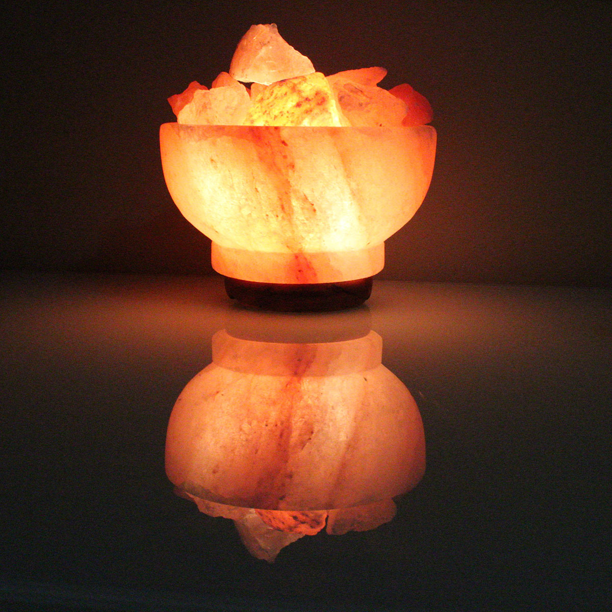 [HCM]Đèn Đá Muối Cối Đá Himalaya Xếp Đầy Đá Viên