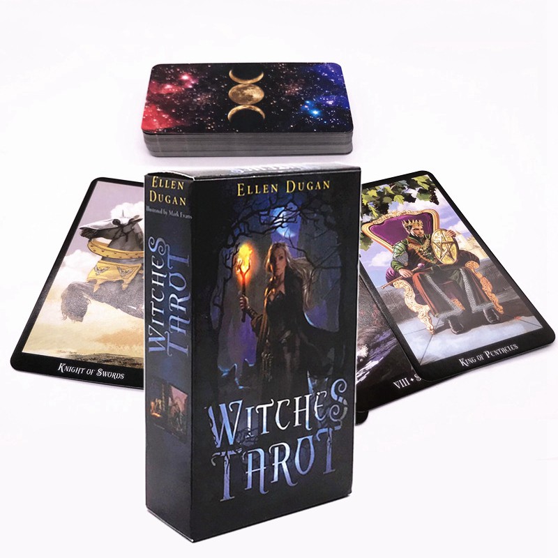 Bộ bài tarot witches 78 lá bài 6x10.3 cm tiếng anh