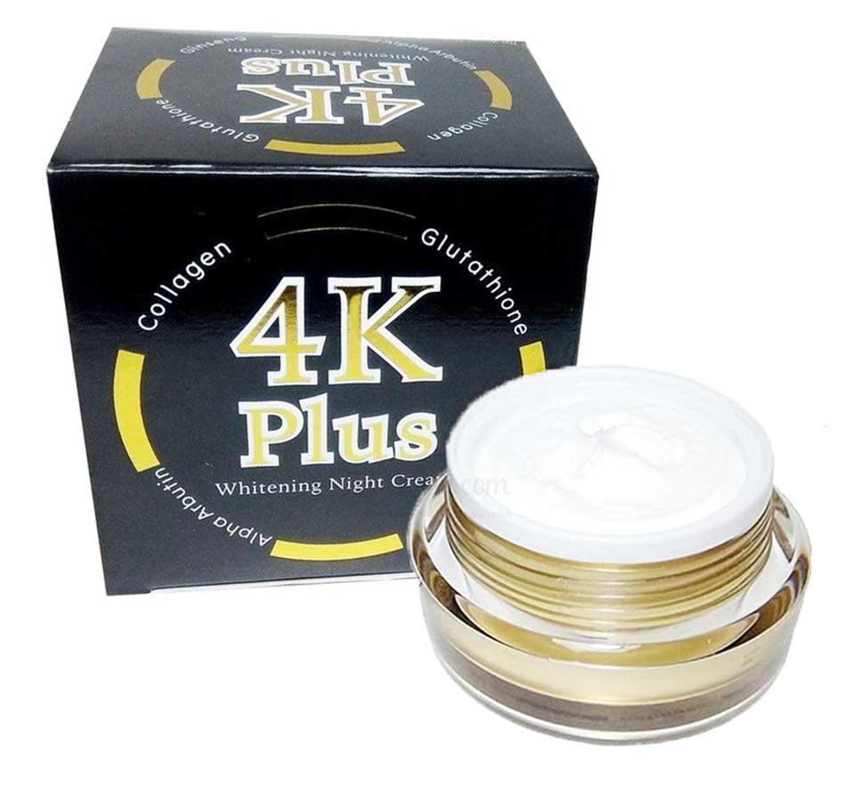 Kem 4K Plus Thái Lan [Chính Hãng],Kem Dưỡng Trắng Da Căng Bóng Ban Đêm 20gr