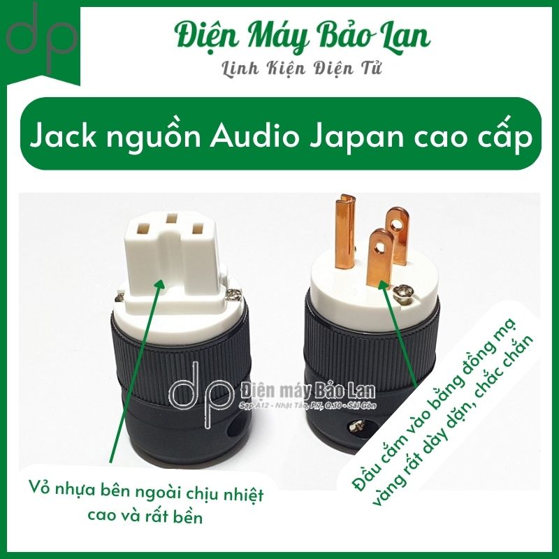 Cặp Jack nguồn Audio Japan cao cấp Chịu nhiệt cao - dienmaybaolan