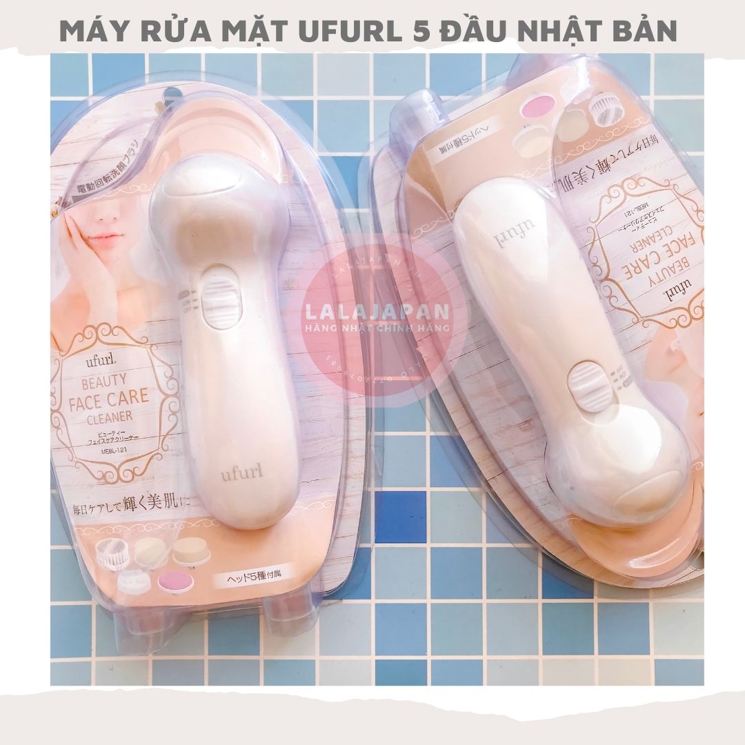 Máy rửa mặt UFURL Nhật Bản làm sạch sâu kèm 5 đầu thay