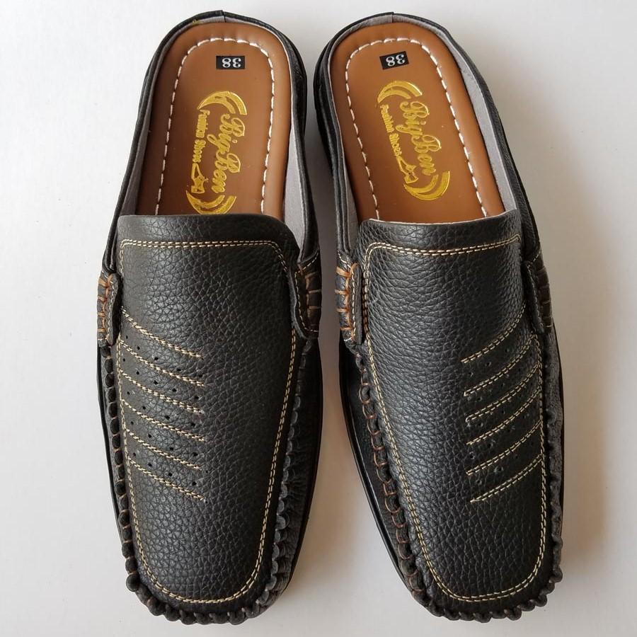 [HCM]Giày sục nam da bò thật cao cấp bảo hành một năm