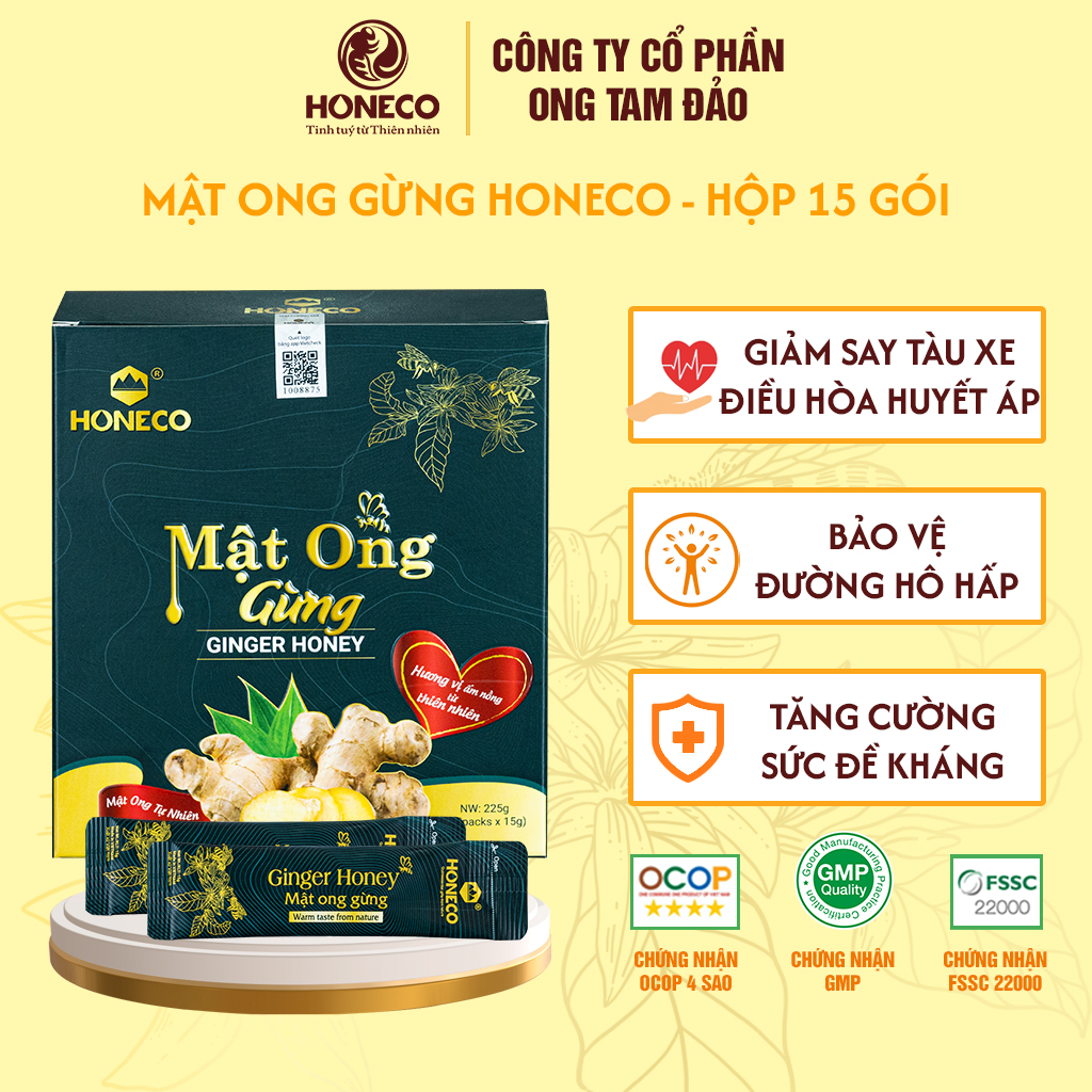 Mật ong gừng honeco