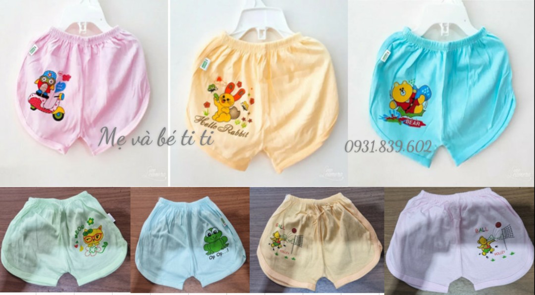 Quần đùi in hình kiểu dáng thể thao cho bé sơ sinh đến 12kg