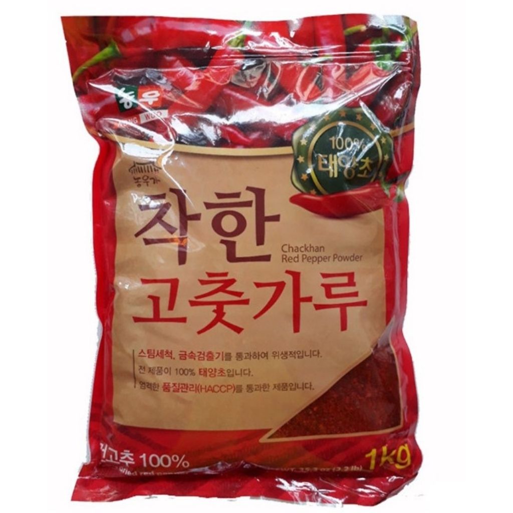 Bột Ớt Hàn Quốc Cánh Vảy 1kg/ Chackhan Red Pepper Powder/ Bột Ớt Hạt HQ/ Bột Ớt Cánh Lớn