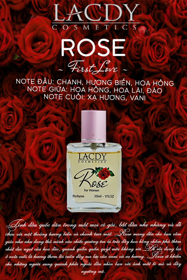 060 - ROSE – Nước hoa nữ hương Hoa Hồng (30ml)